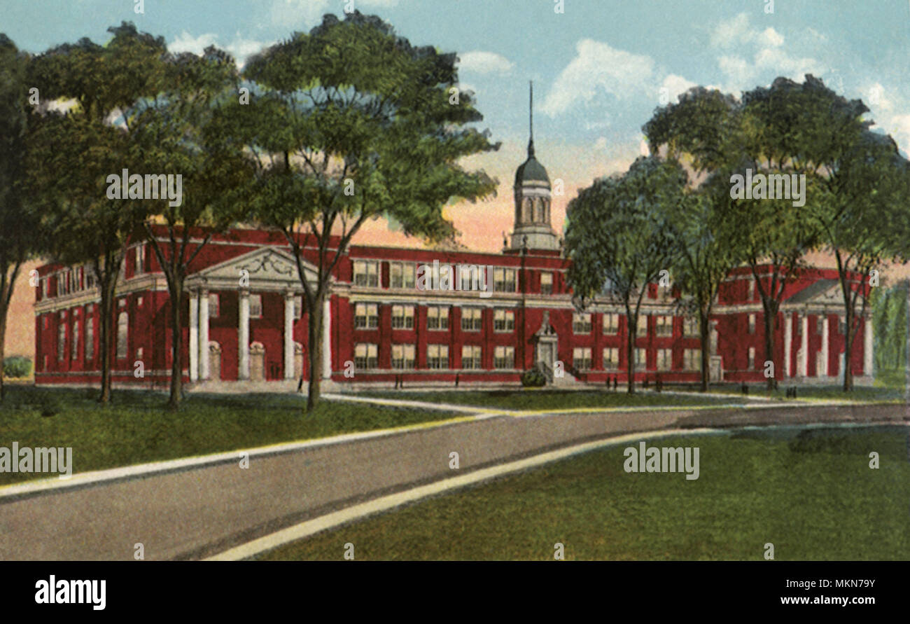 Nouvelle école secondaire. Port Jervis. Banque D'Images