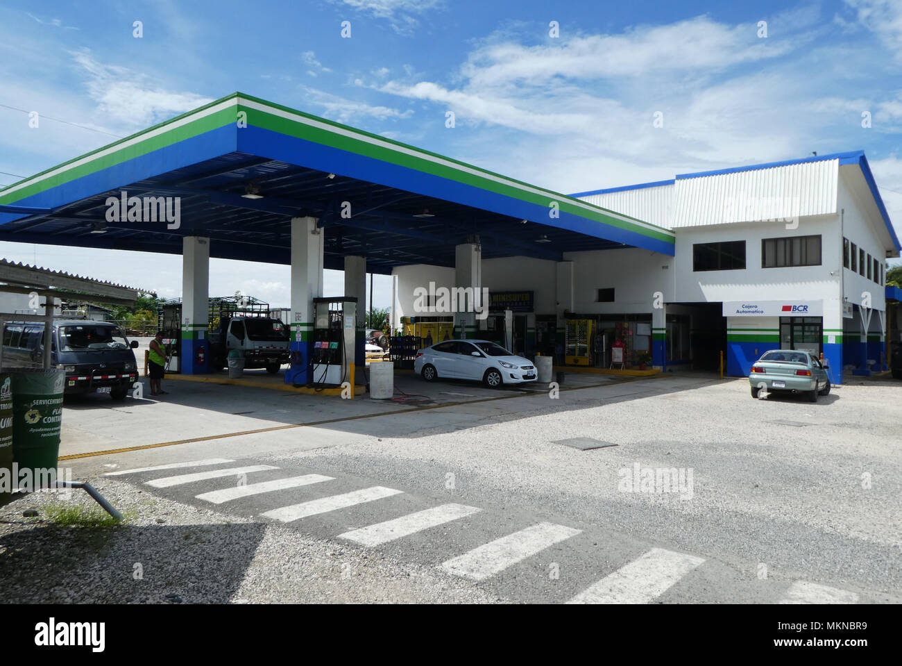 Station de remplissage de carburant au Costa Rica 2018 Banque D'Images