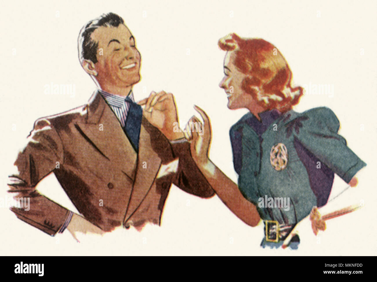 Présente le nouvel homme cravate pour femme Banque D'Images