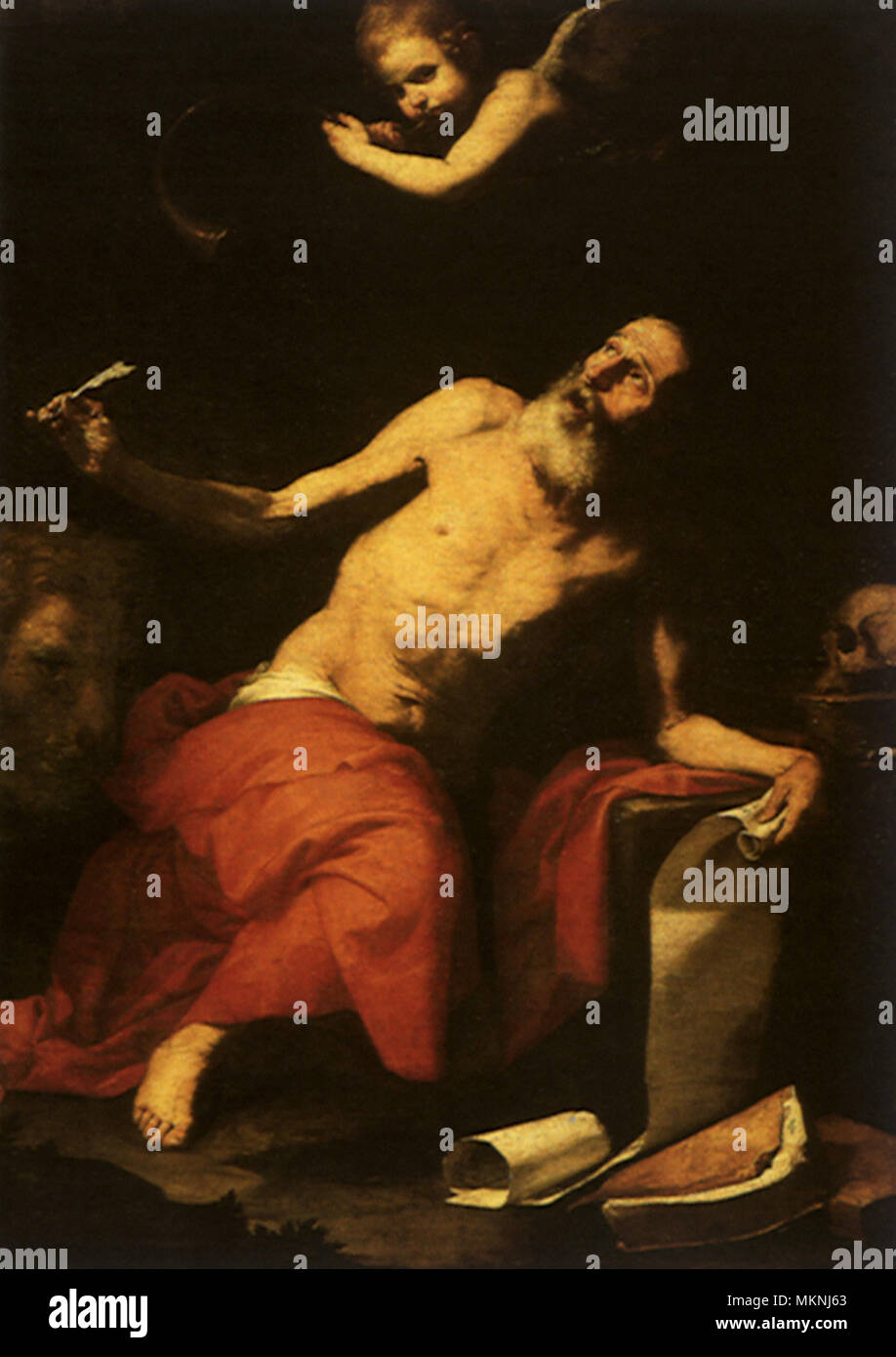 Saint Jérôme et l'Ange du jugement Banque D'Images