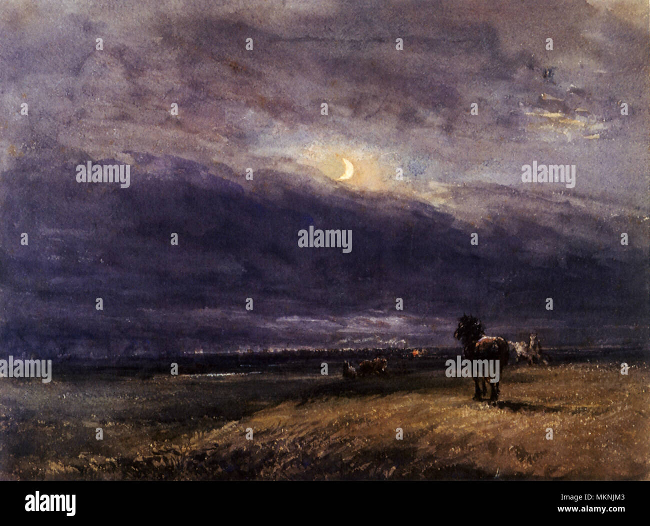 Le Train de nuit Banque D'Images