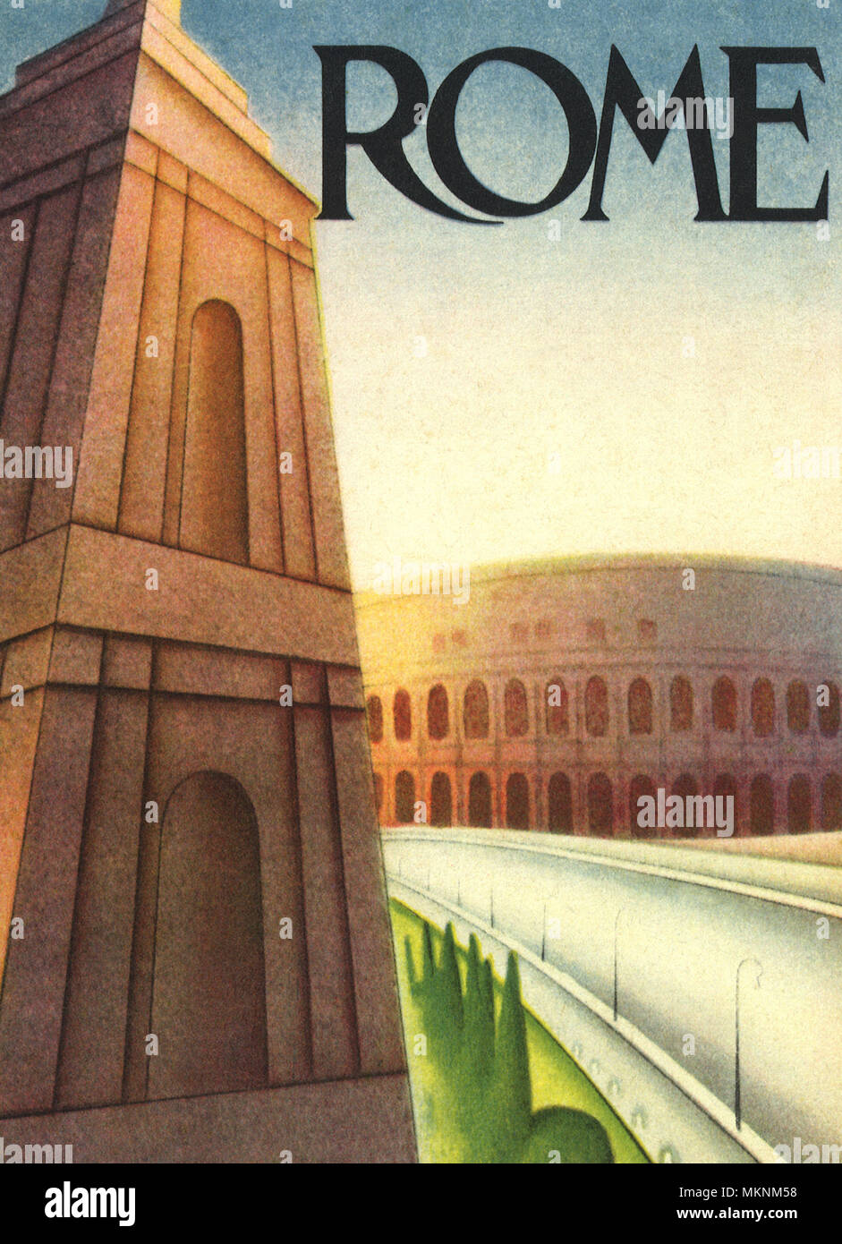 L'Affiche De Voyage Rome Banque D'Images
