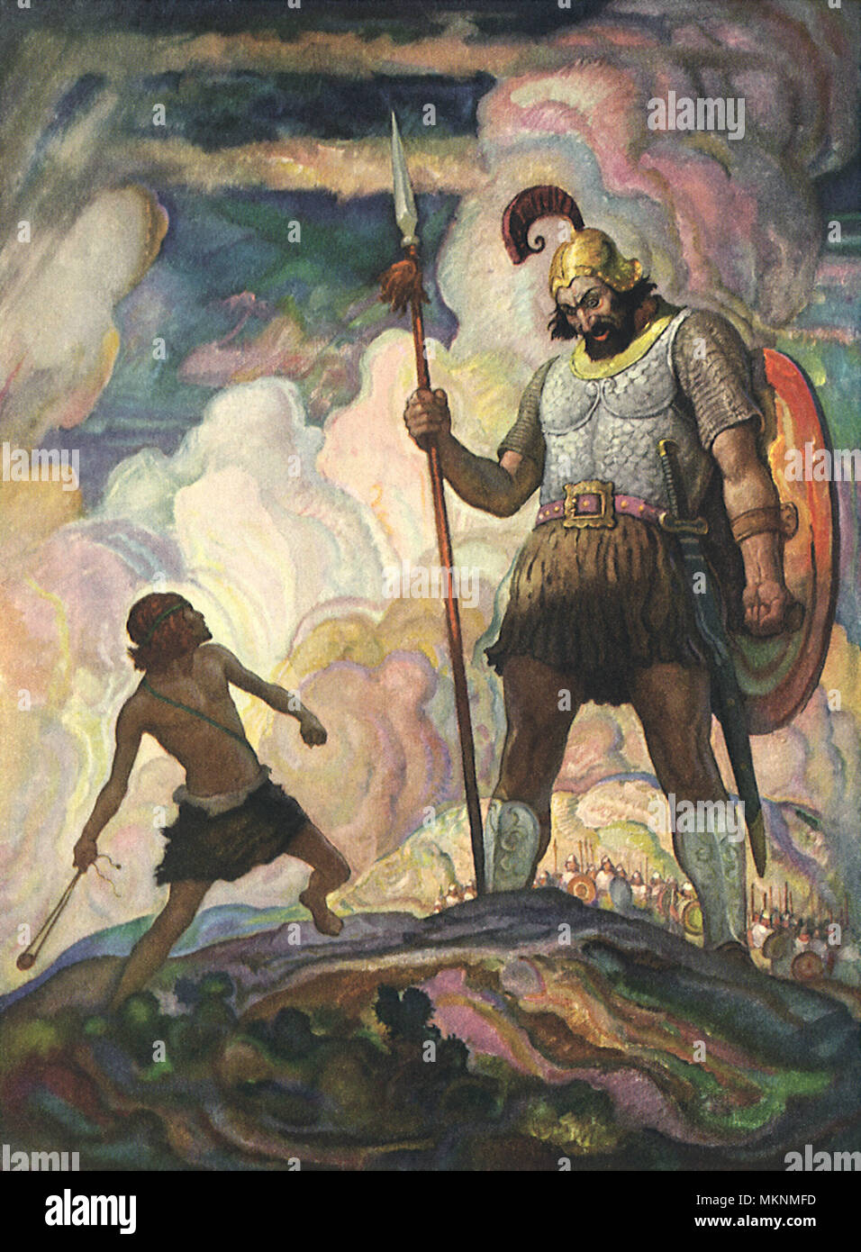 David et Goliath Banque D'Images