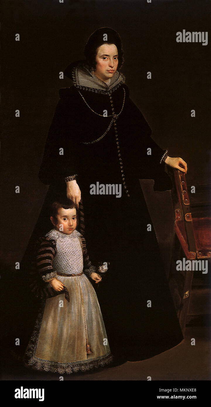 Doña Antonia de Ipenarrieta et son fils Don Luis Banque D'Images Doña Antonia de Ipenarrieta et son fils Don Luis Banque D'Images