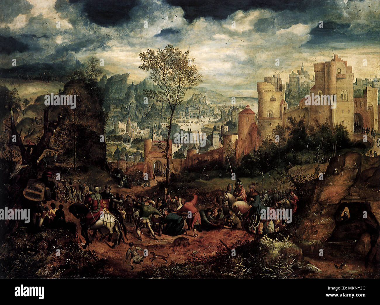 Le chemin du Calvaire Banque D'Images