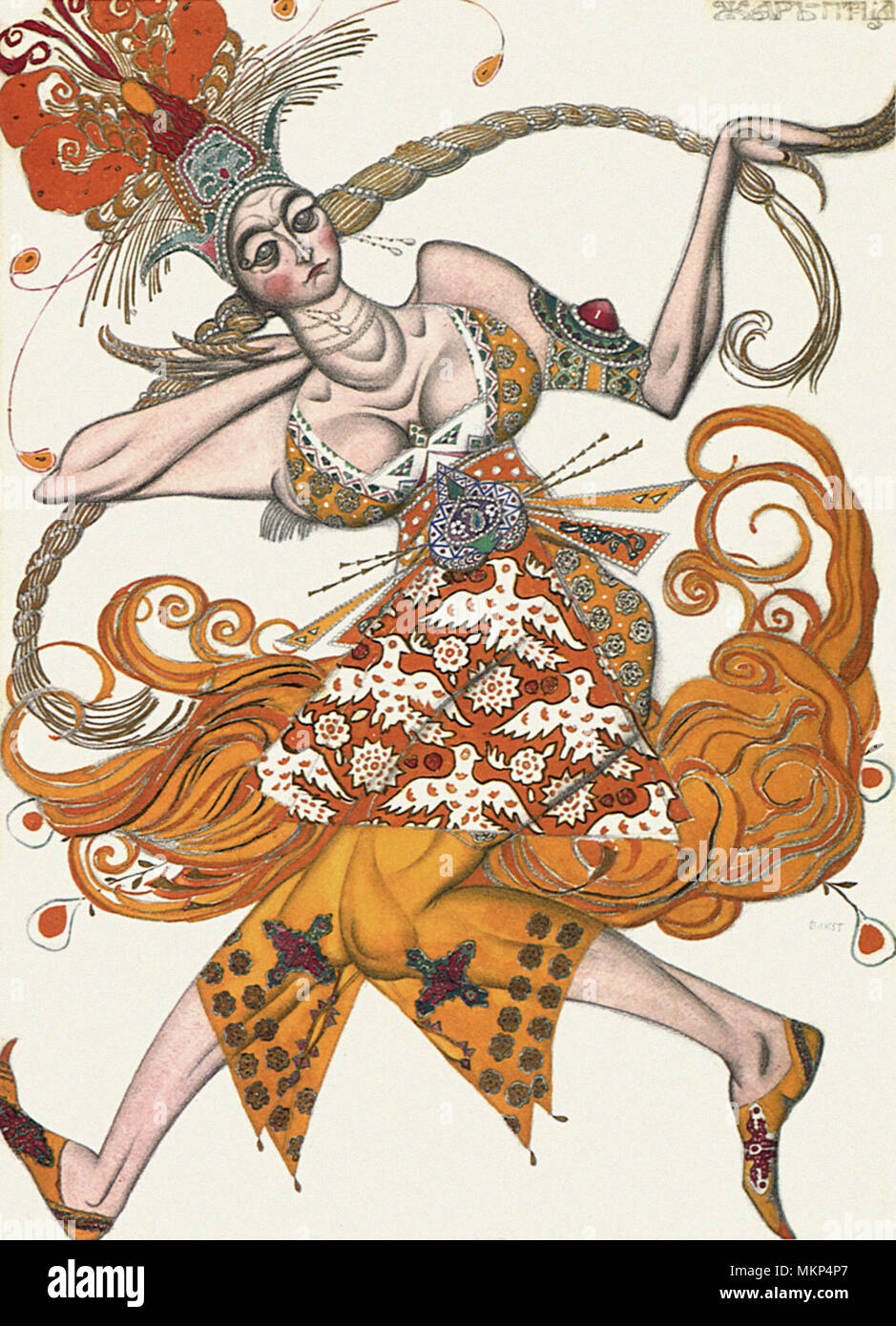 La conception de costumes pour le Firebird dans 'l'oiseau' Banque D'Images