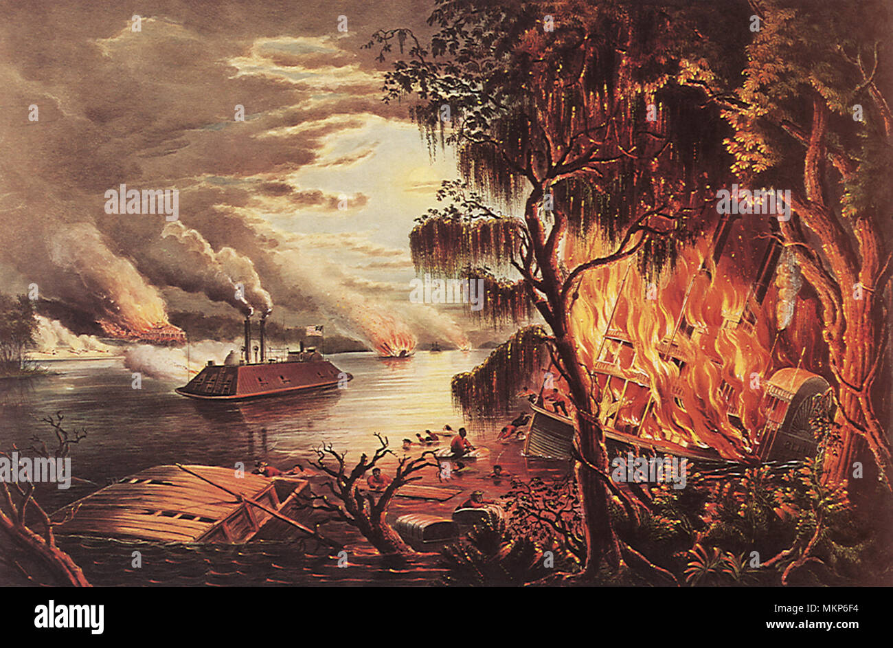 En temps de guerre du Mississippi Banque D'Images