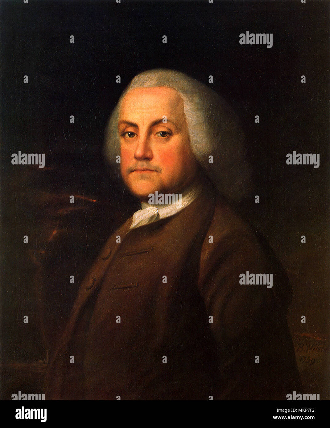 Portrait de Benjamin Franklin Banque D'Images
