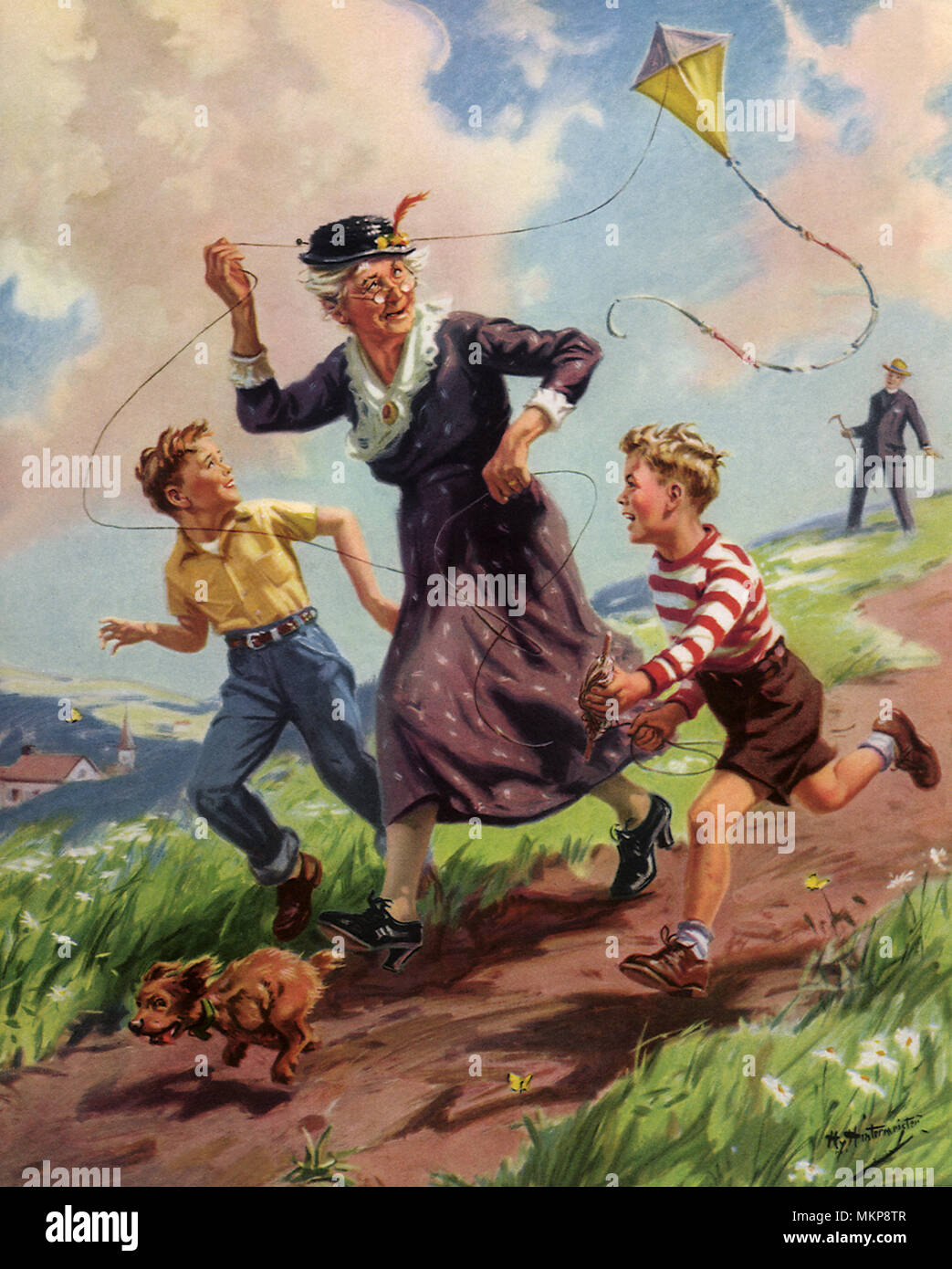 Grandma's Flying High Banque D'Images