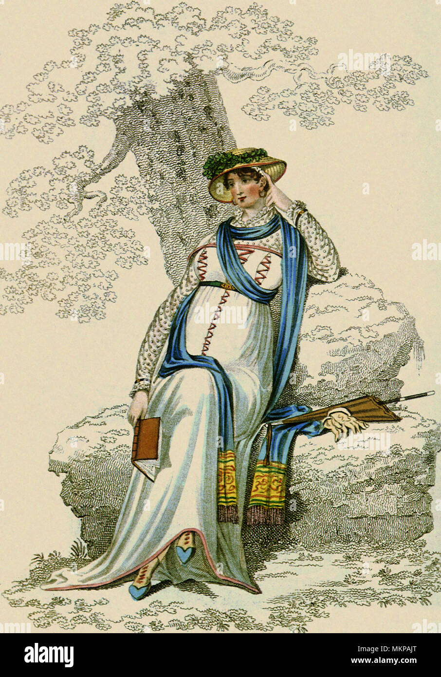 Femme en costume Anglais Banque D'Images