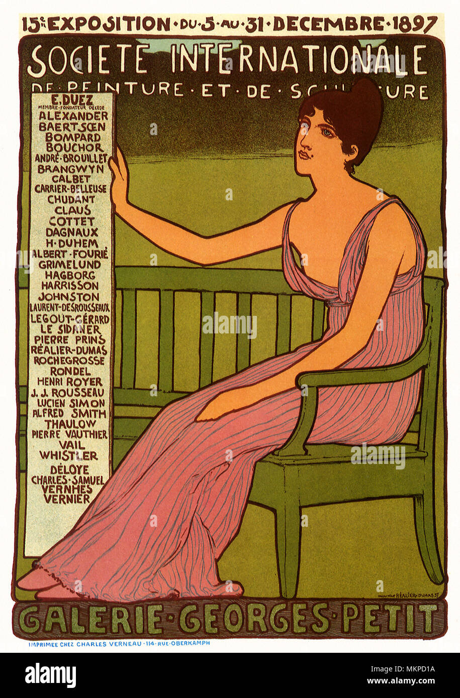 Affiche pour l'Exposition Internationale d'Art Banque D'Images