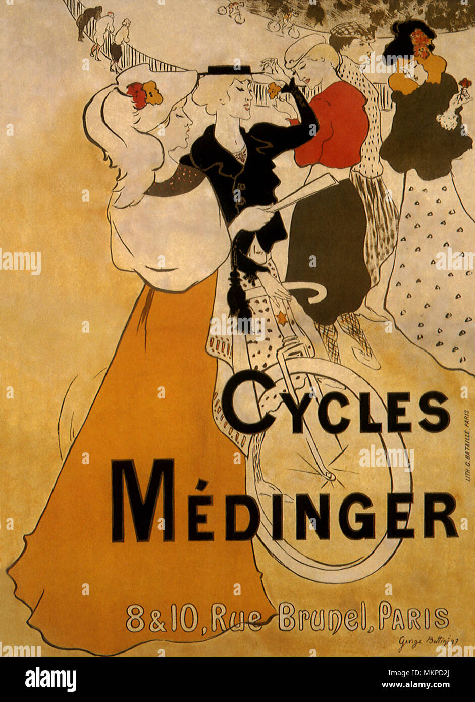Poster pour les cycles Medinger Banque D'Images