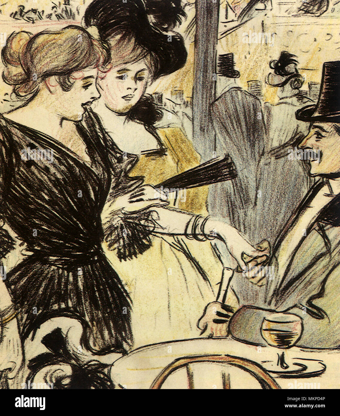 Les hommes et les femmes du Moulin Rouge Banque D'Images