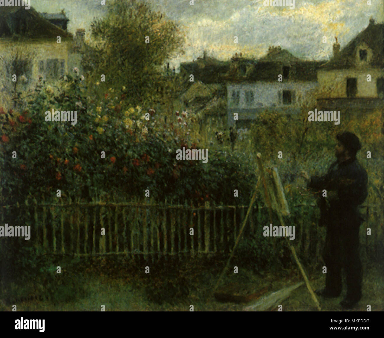 Dans son jardin de Monet Banque D'Images