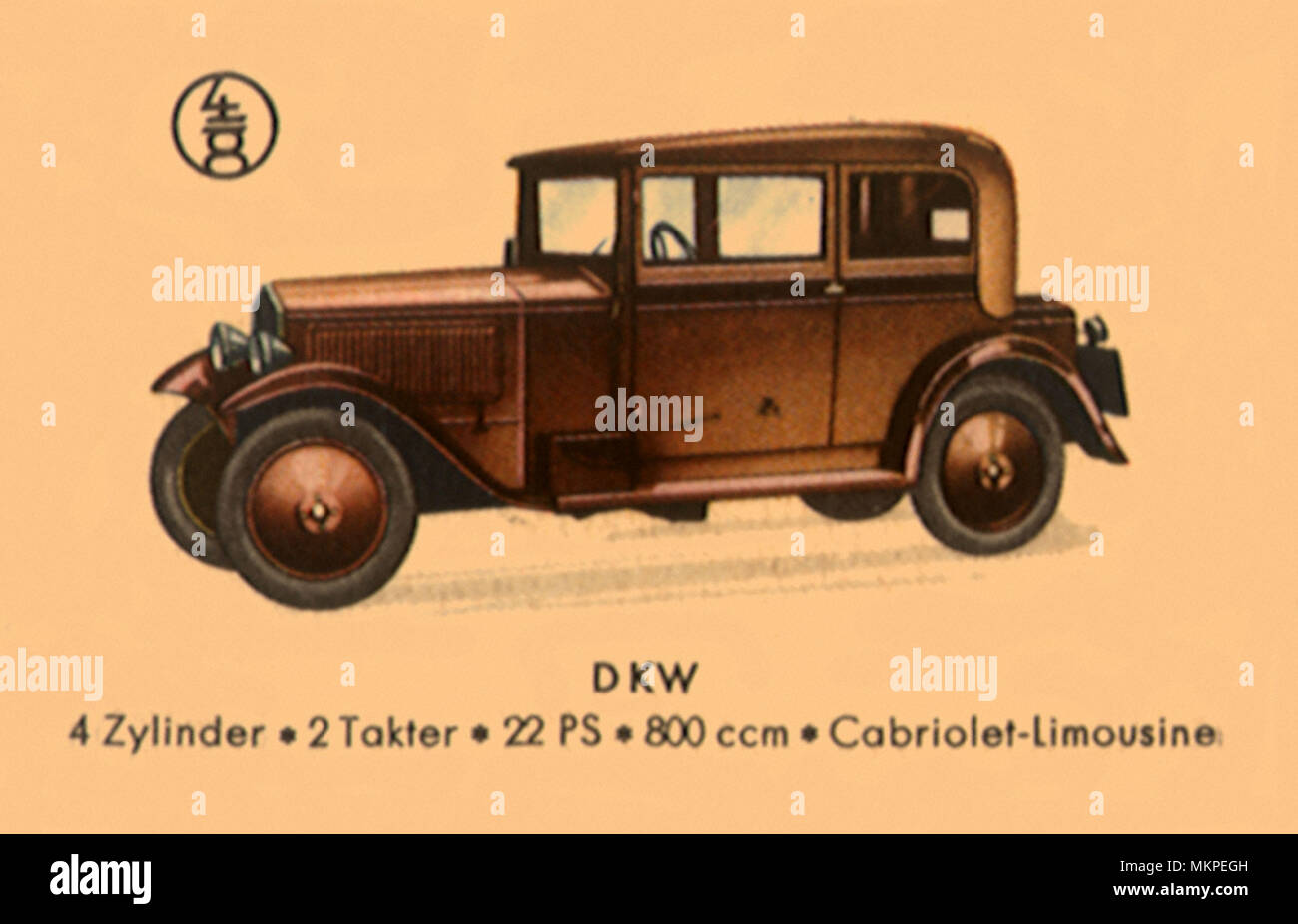 1928 DKW Zschopauer Berline 4 cylindres Banque D'Images