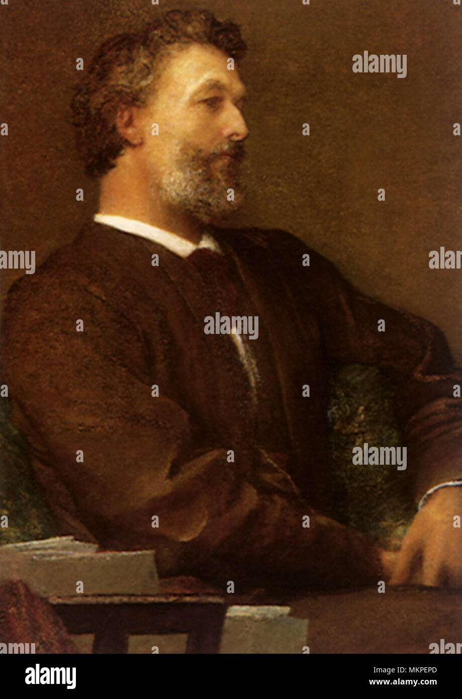 Portrait de lord Leighton Banque D'Images