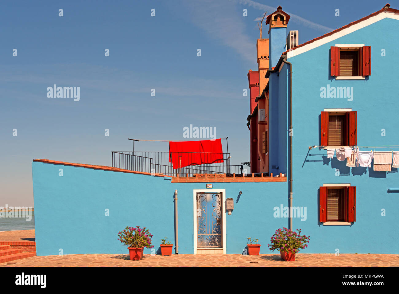 Burano, merveilleuse petite île dans la lagune de Venise, Italie du nord Banque D'Images