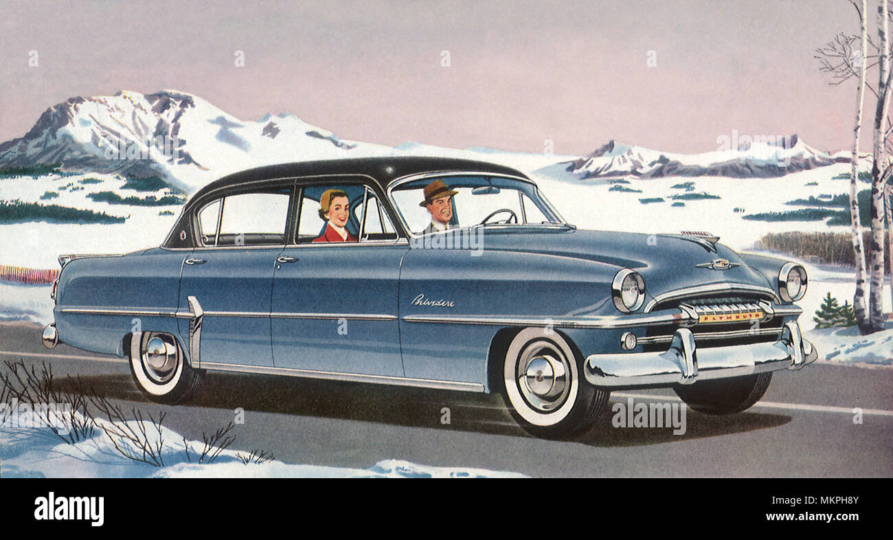 1954 Plymouth Belvedere Four-Door Sedan Banque D'Images