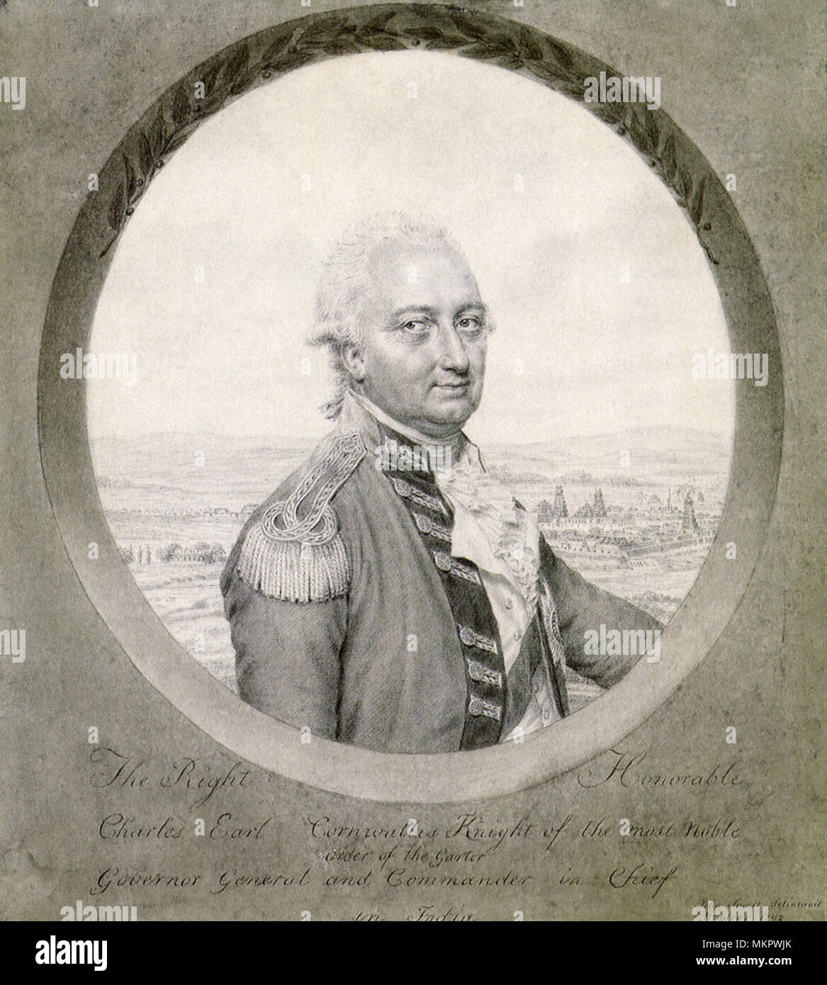 Charles Cornwallis, 1er marquis Cornwallis 1792 Banque D'Images