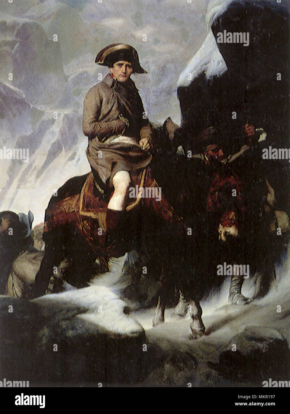 Bonaparte franchissant les Alpes Banque D'Images