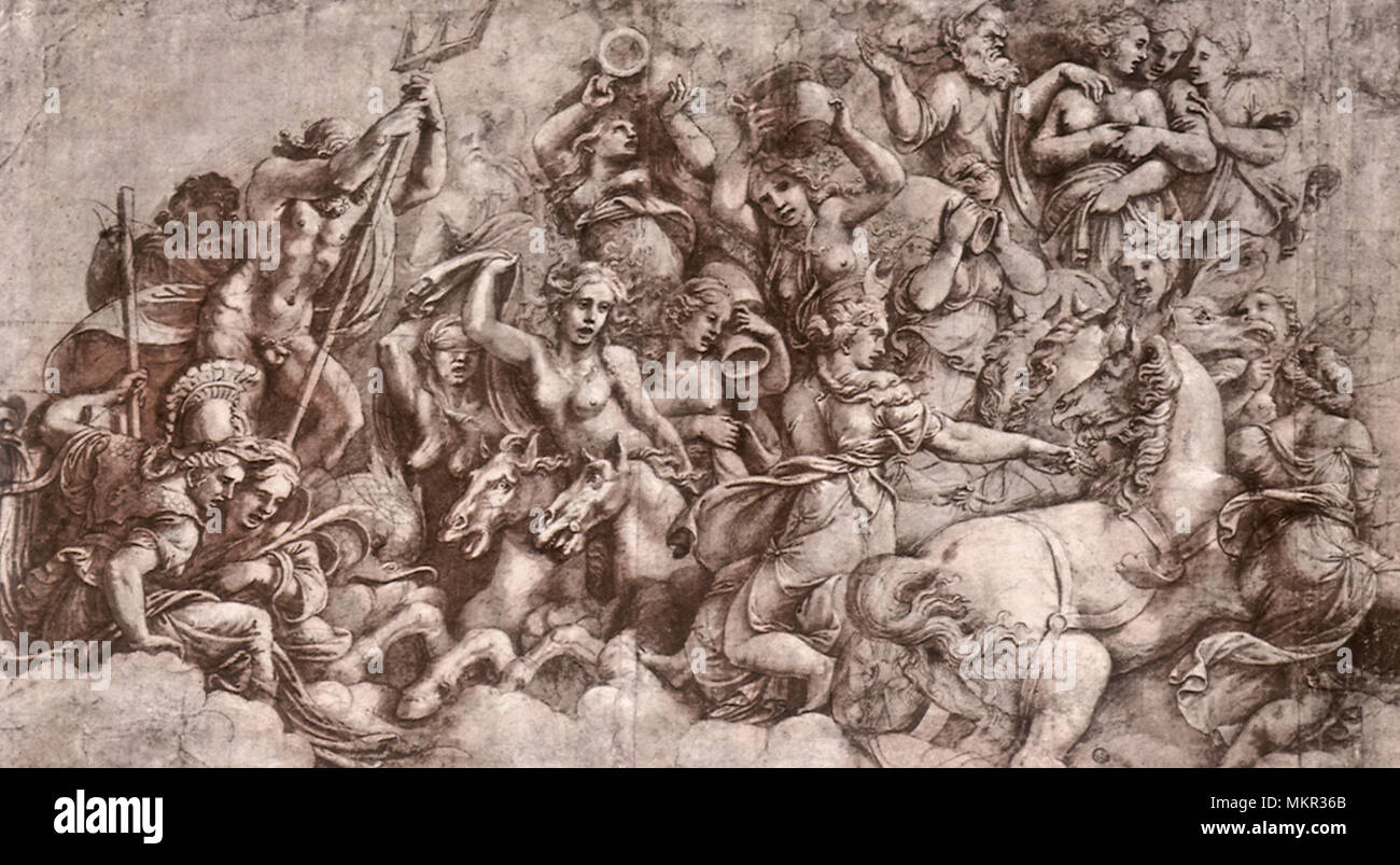 Un groupe de dieux et déesses Banque D'Images