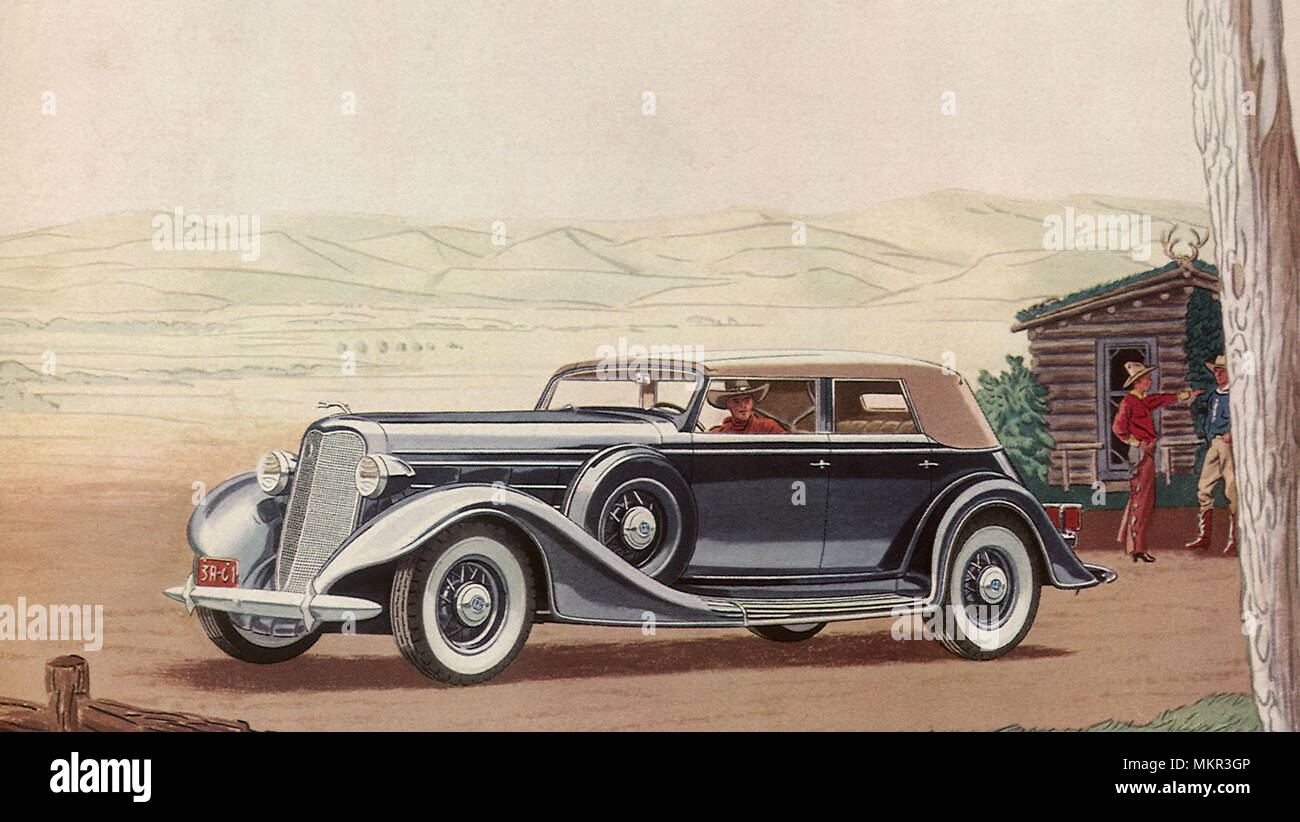1935 Lincoln Le Baron Convertible Sedan Banque D'Images
