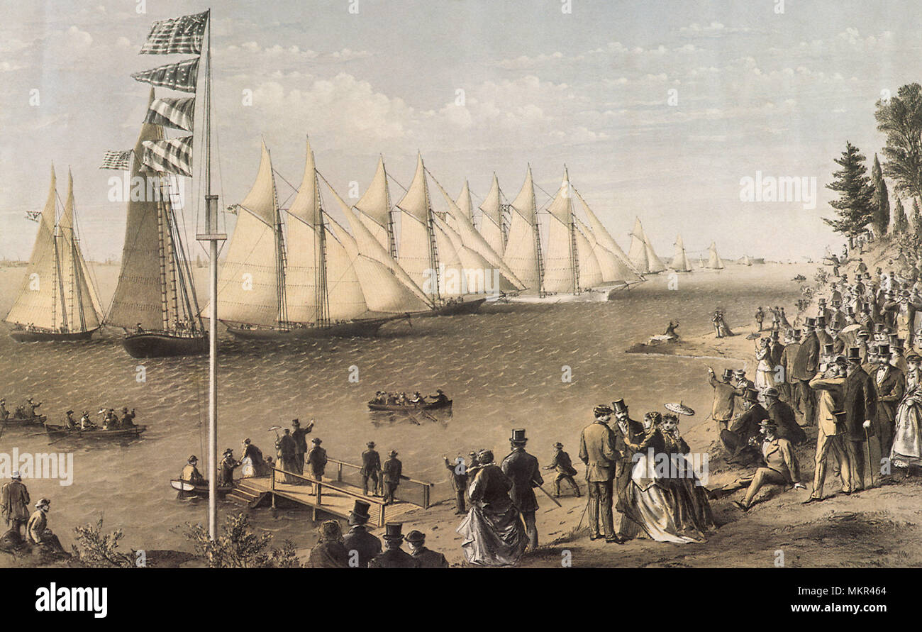 Le New York Yacht Club Regatta Banque D'Images