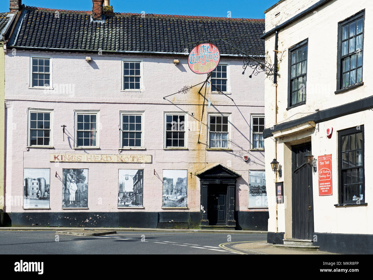 Le King's Head Pub (maintenant fermée) Bungay, Norfolk, Angleterre, Royaume-Uni Banque D'Images