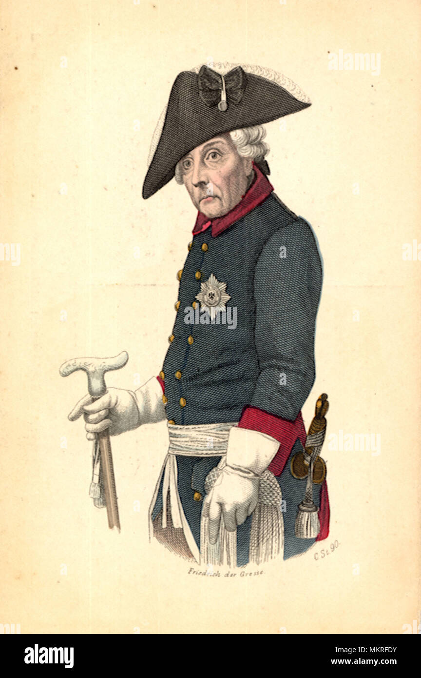Friedrich le Grand, Empereur d'Allemagne, roi de Prusse Banque D'Images
