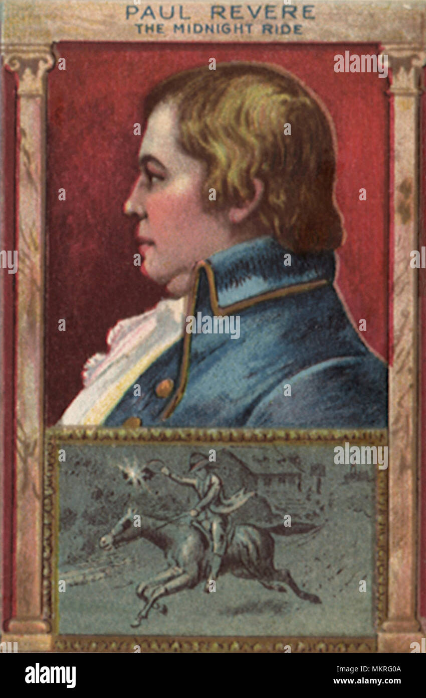 Paul Revere the midnight ride Banque D'Images