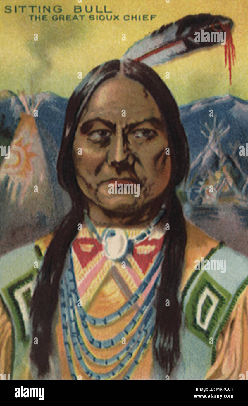 Sitting Bull le grand chef sioux Banque D'Images
