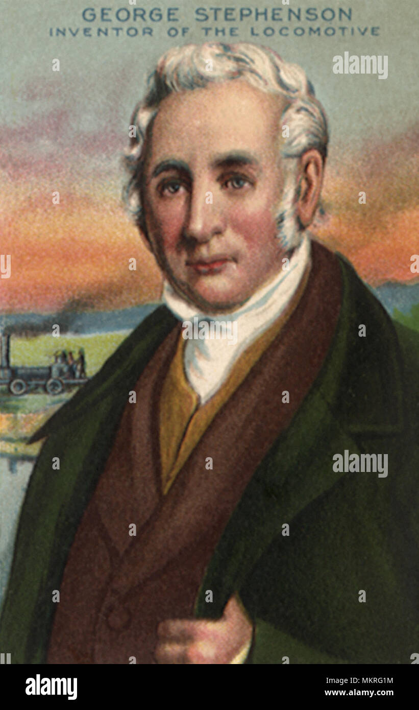 George Stephenson, inventeur de la Locomotive Banque D'Images