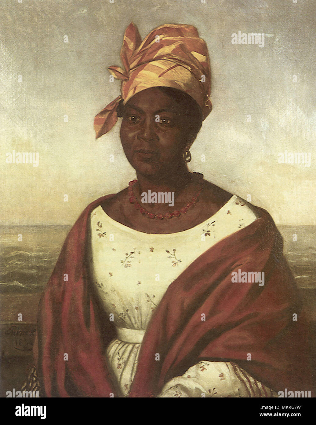 Portrait d'une femme de couleur 1844 Banque D'Images