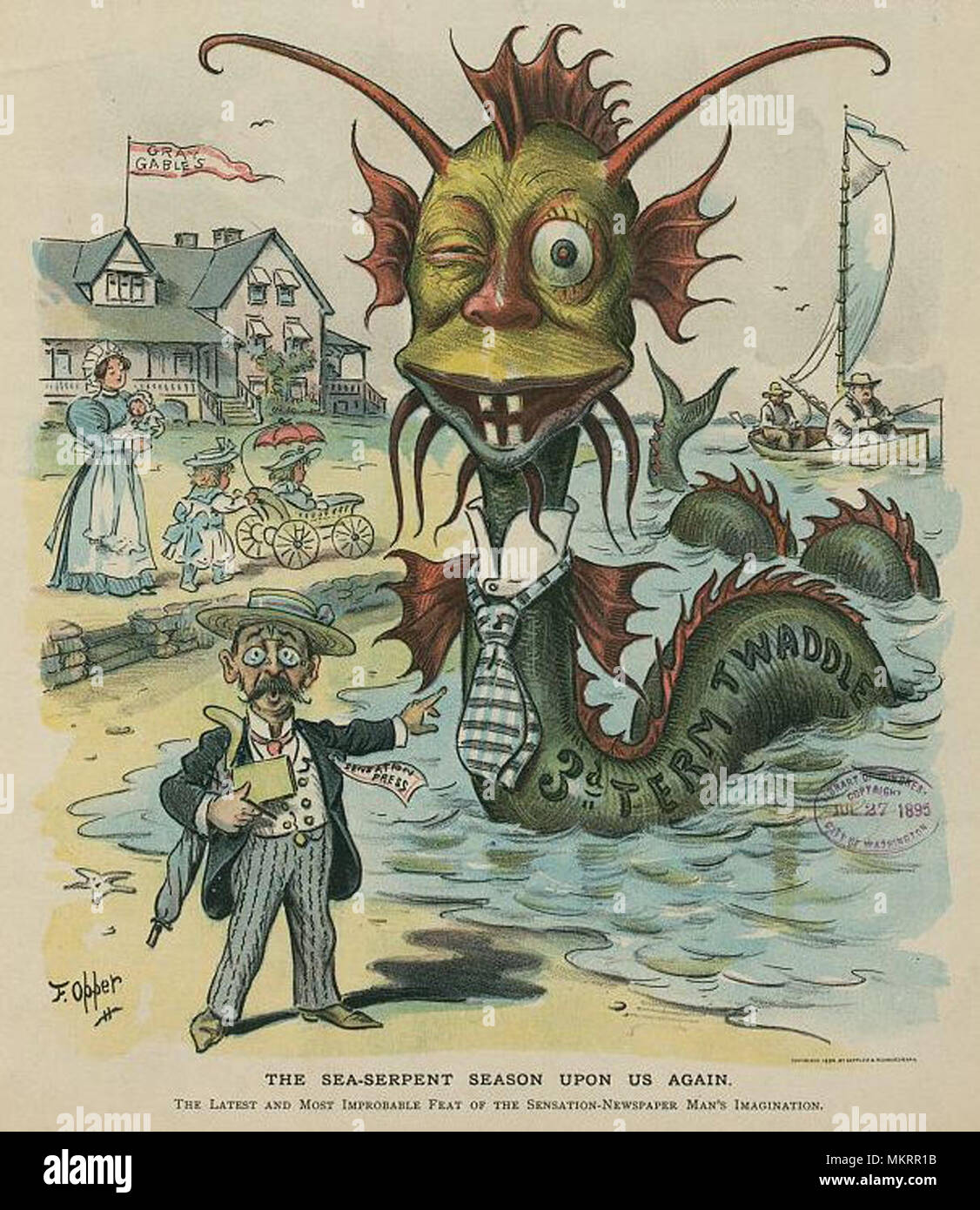 Caricature politique vintage Banque D'Images