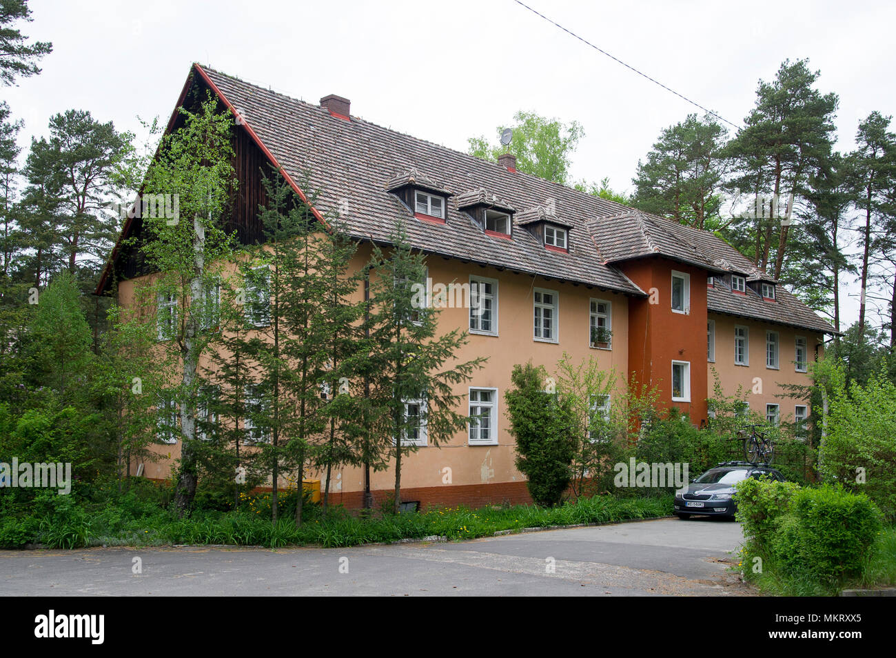 Chambre dans l'ancienne base militaire de l'Allemagne nazie, utilisé de 1957 à 1993 par l'Union soviétique comme la communication militaire garnison de groupe Nord des Forces o Banque D'Images