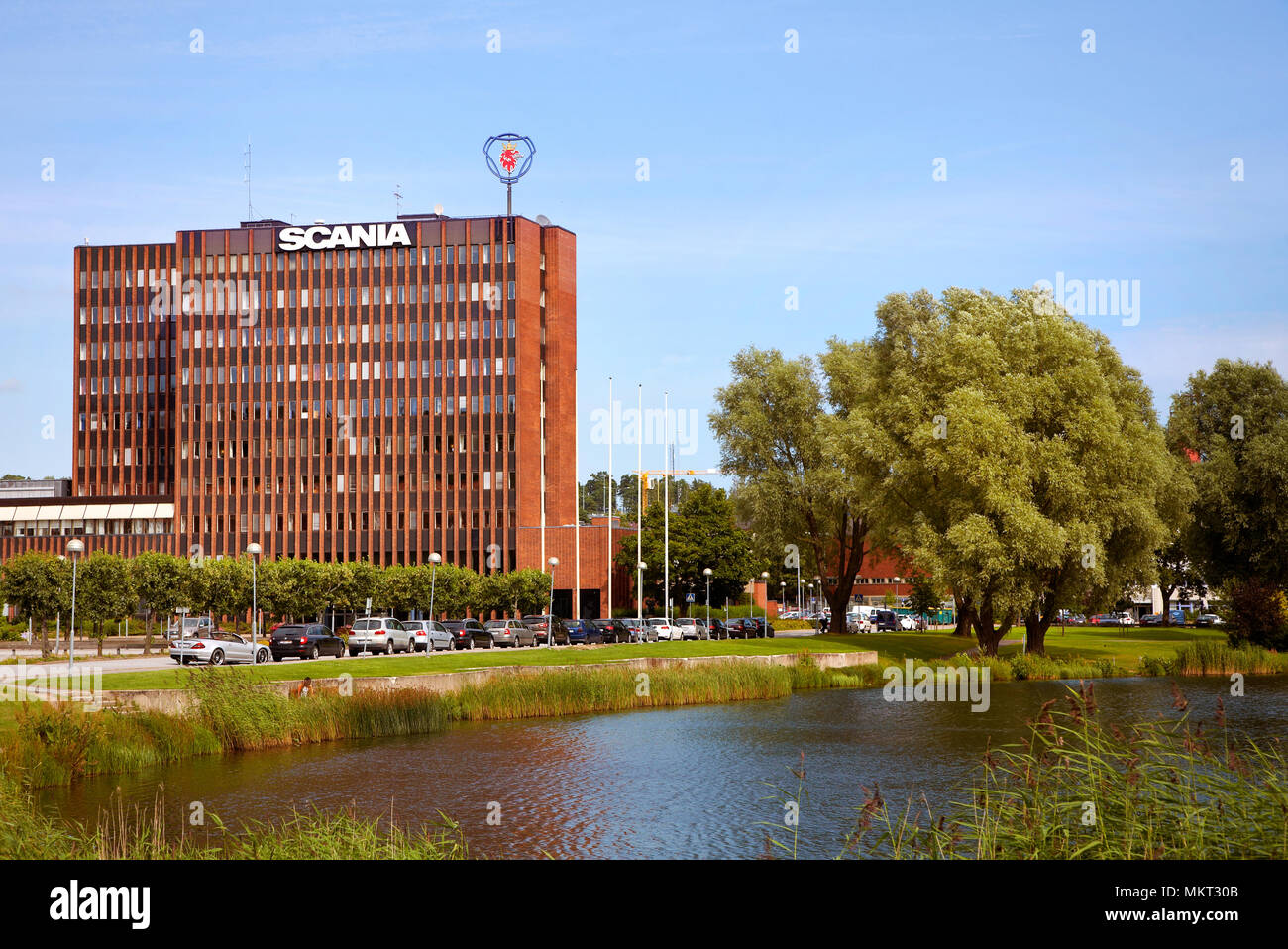 Fabricant de camions Scania basé à Sodertalje (Suède). Banque D'Images
