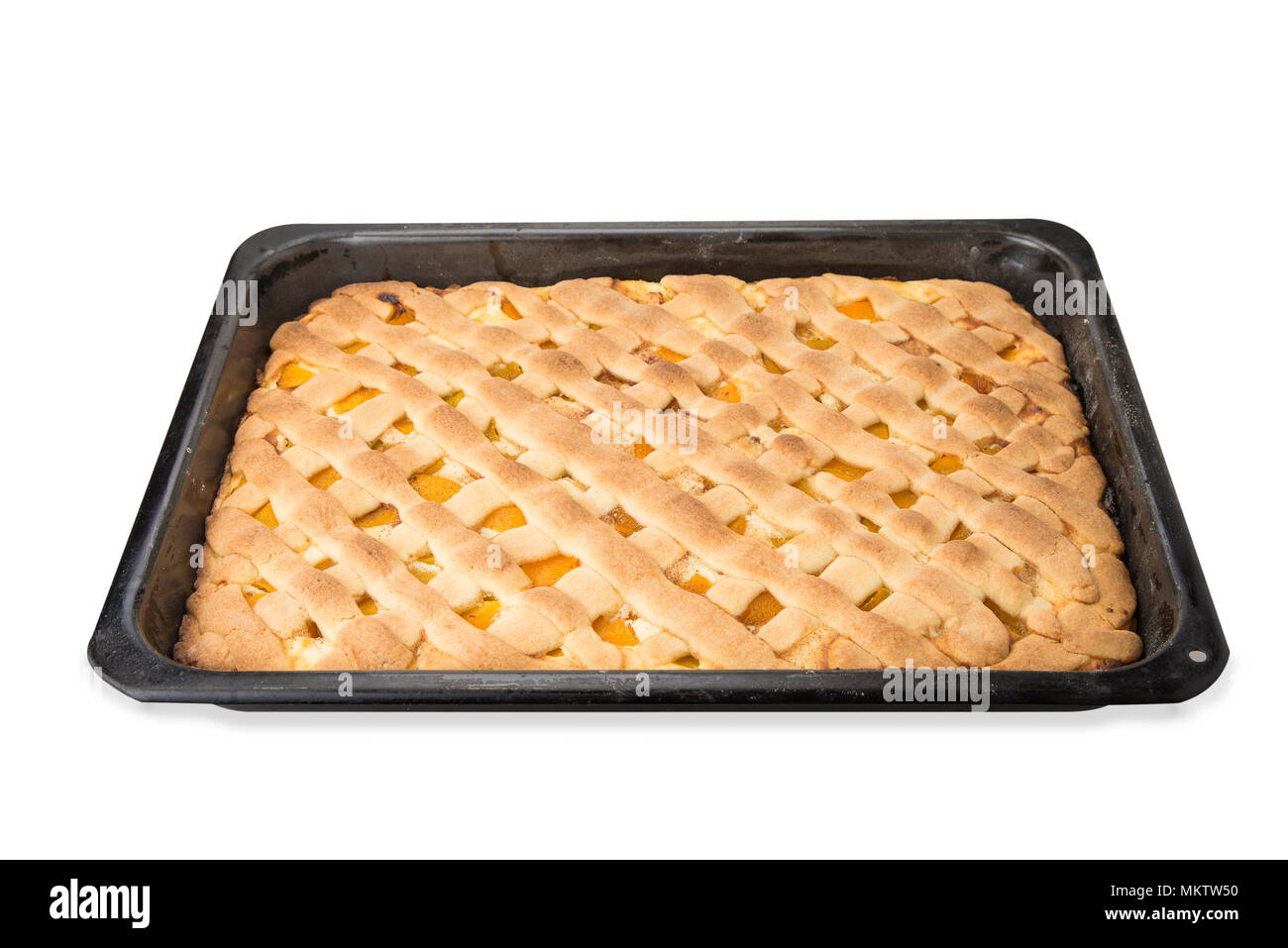 Recette traditionnelle gâteau au fromage sur la plaque de cuisson du four Banque D'Images