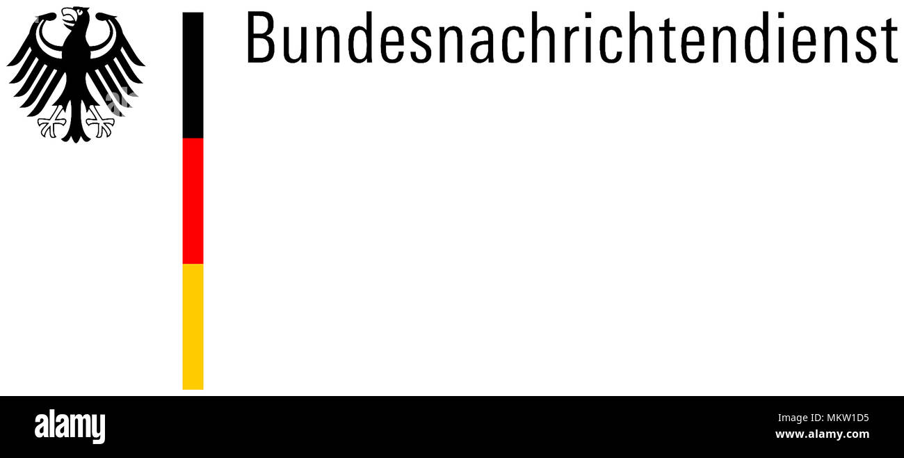 Logo du Service de renseignement allemand BND Bundesnachrichtendienst avec le bureau à Berlin - Allemagne. Banque D'Images