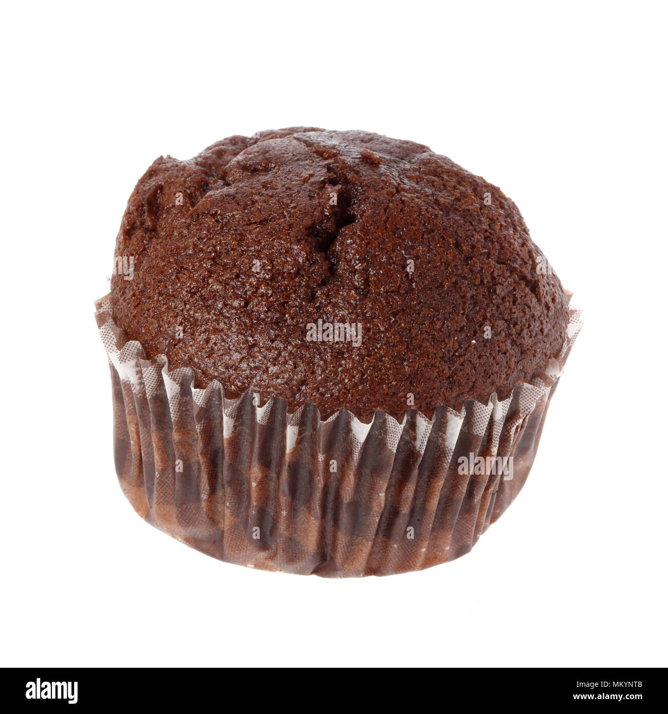 Muffins au chocolat isolé sur fond blanc. Banque D'Images
