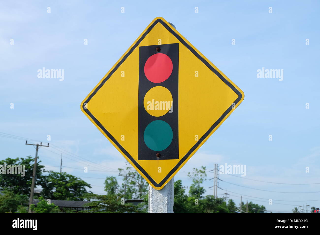 Symbole de la circulation du signal Banque D'Images