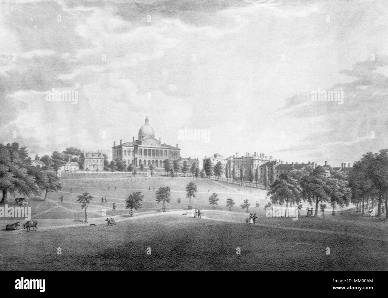 Boston Common. 1829 Banque D'Images