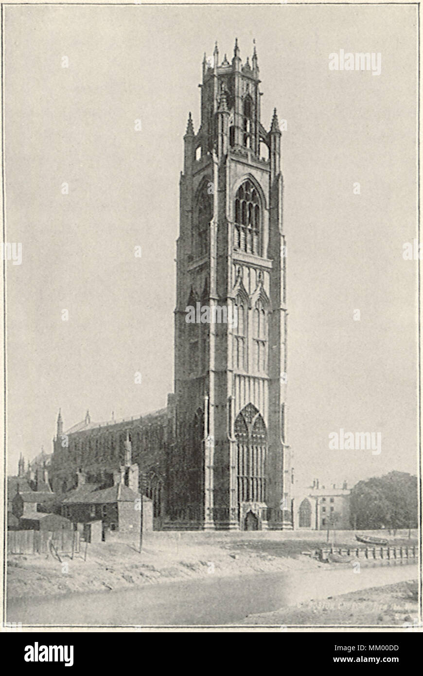 L'église St Botolphs. Boston. 1830 Banque D'Images
