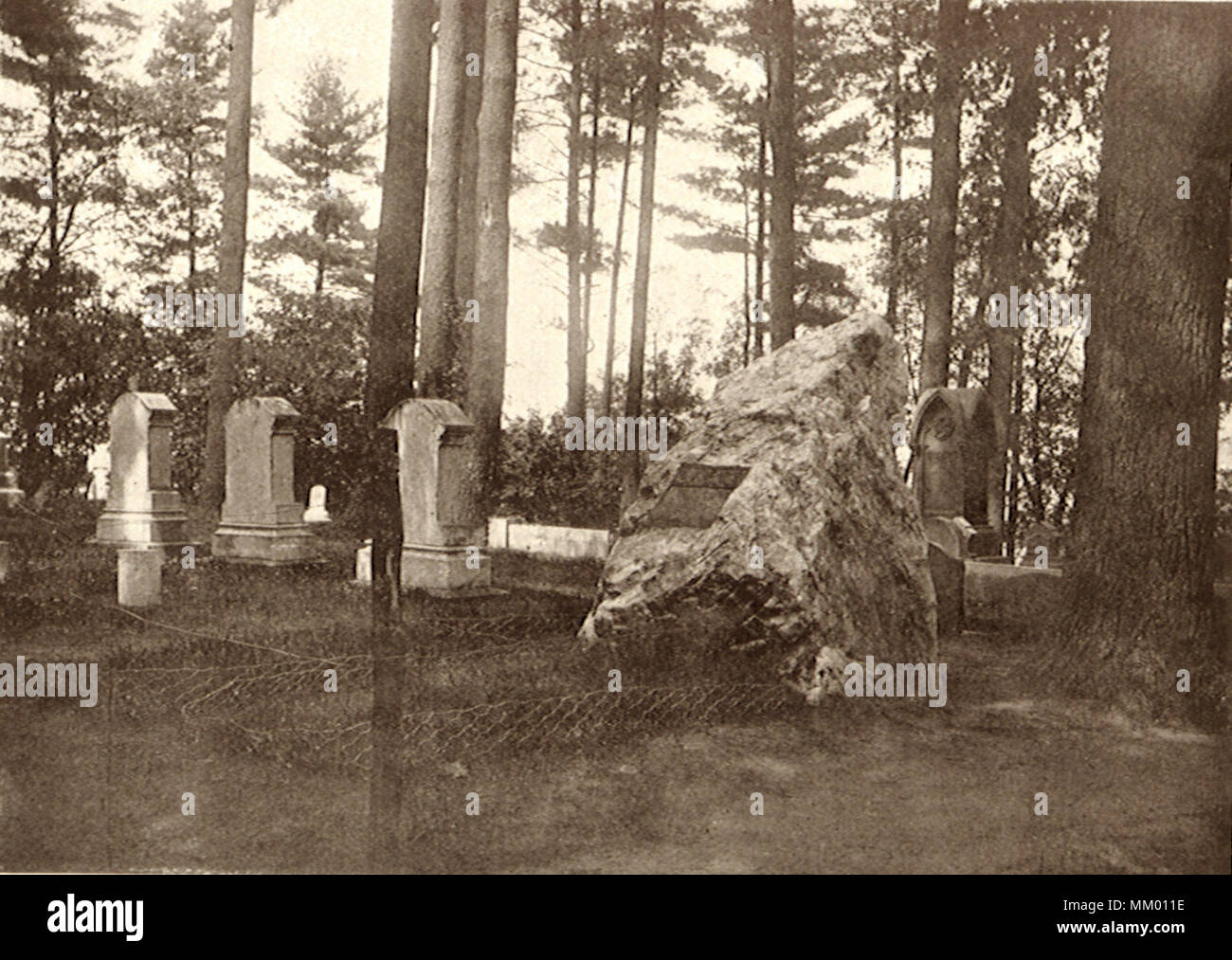 Tombes de la famille Emerson. Concord. 1898 Banque D'Images