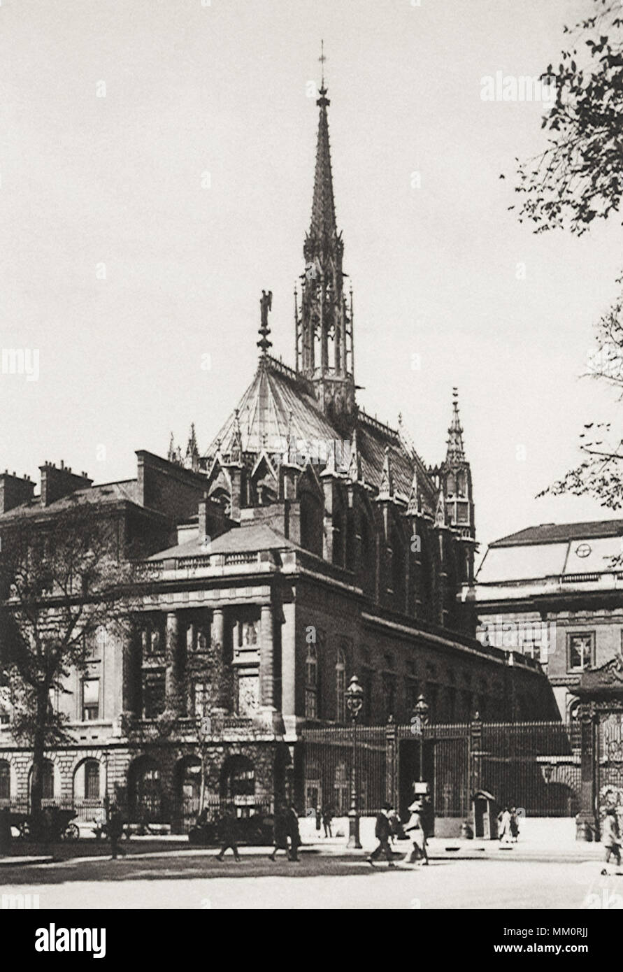 La Sainte Chapelle dans le Palais de la Cour. Paris. 1915 Banque D'Images