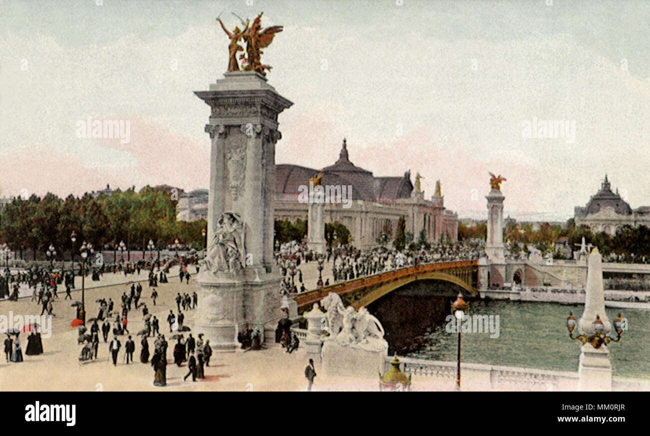 Pont Alexandre III. Paris. 1910 Banque D'Images