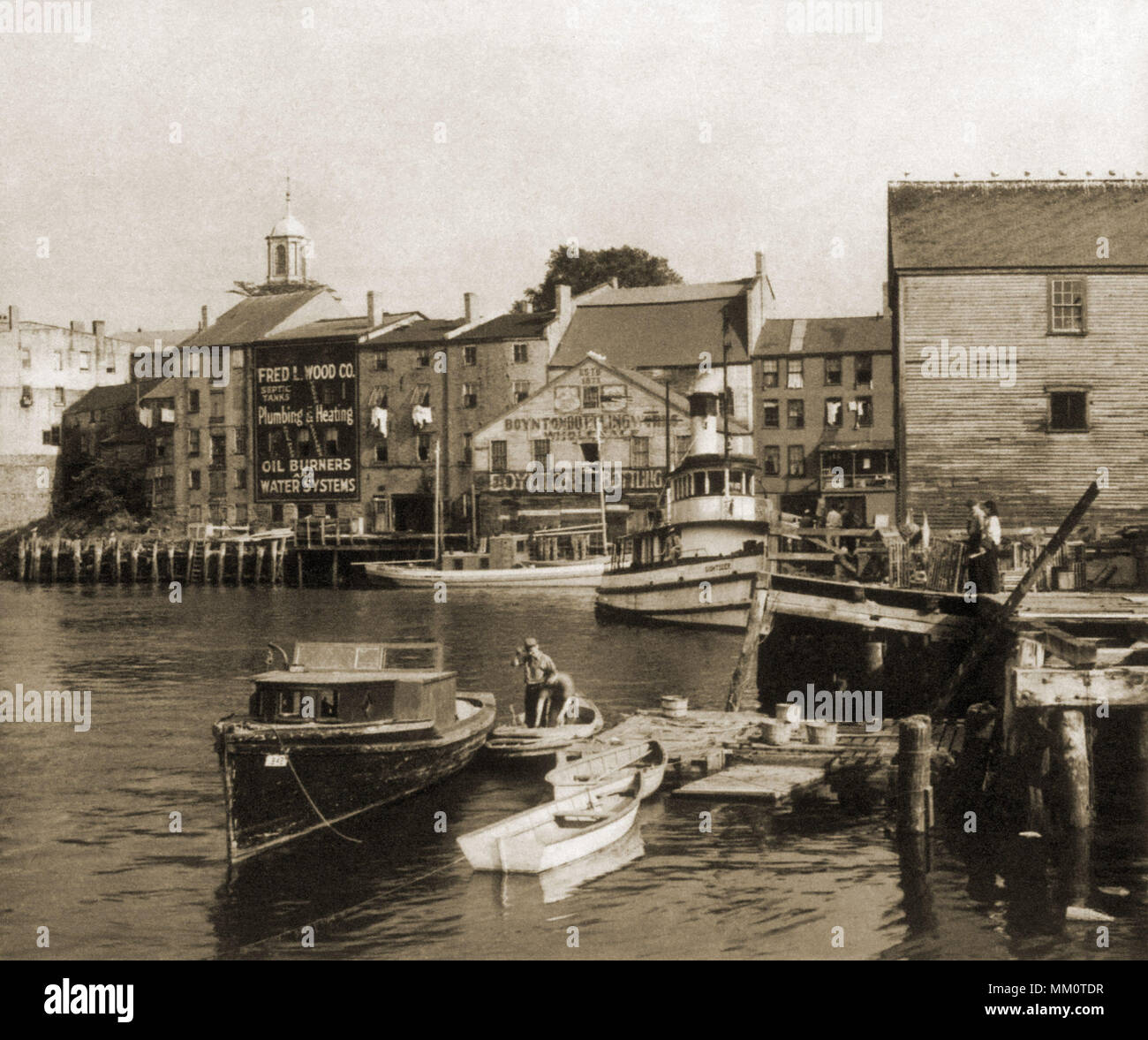 Les quais sur la fraise Banque. Portsmouth. 1940 Banque D'Images