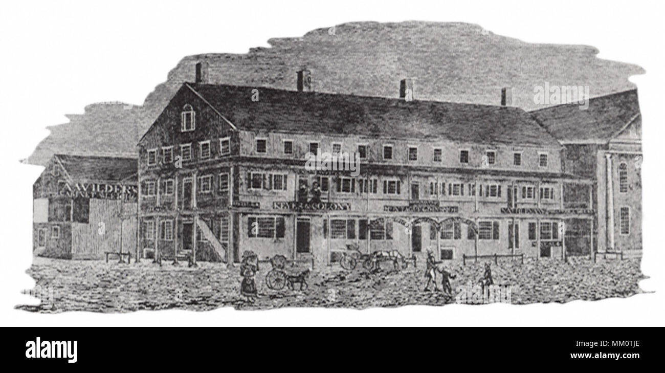Édifice Wilder. Keene. 1830 Banque D'Images