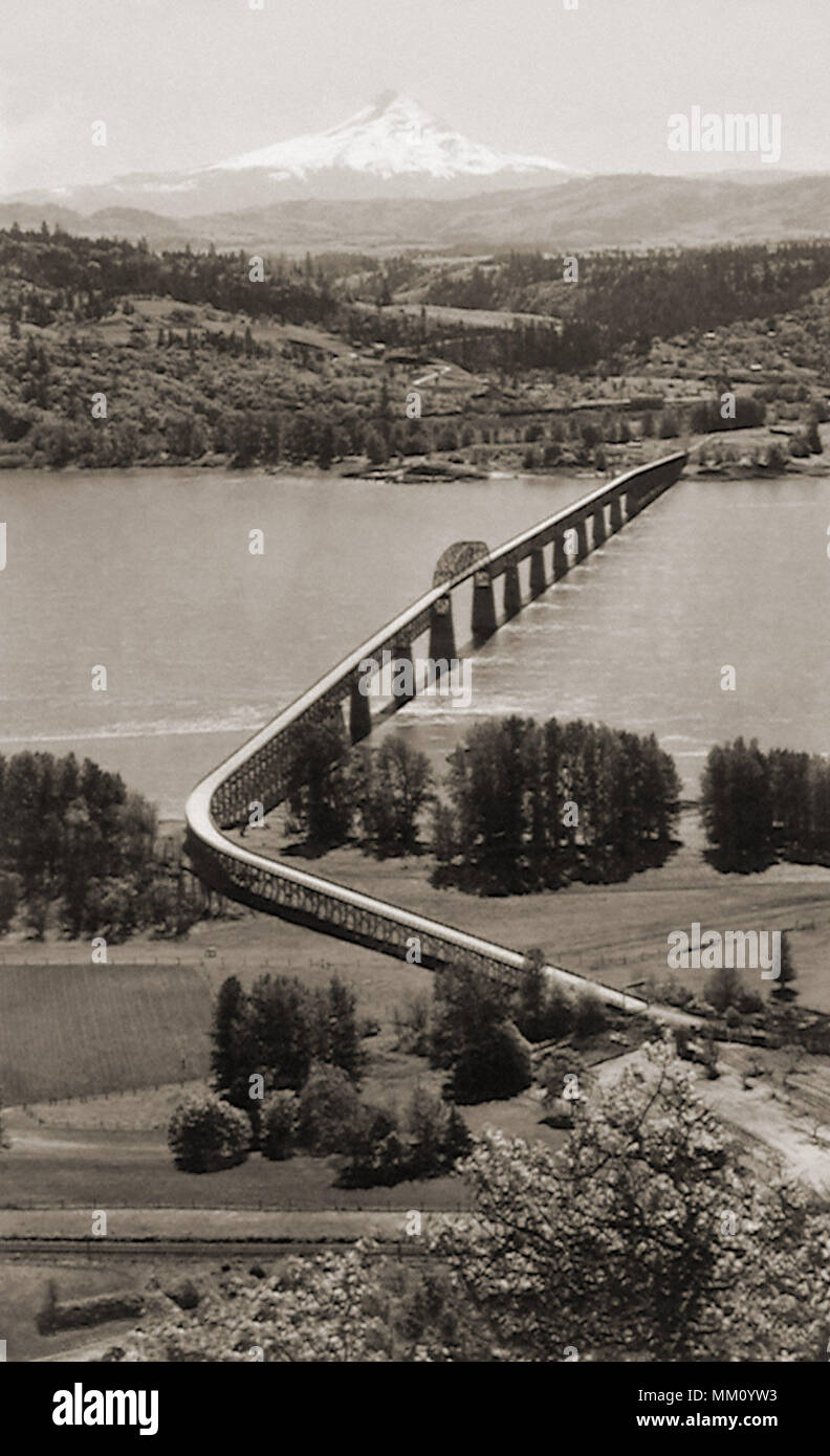 Interstate Span plus de Hood River. 1940 Banque D'Images