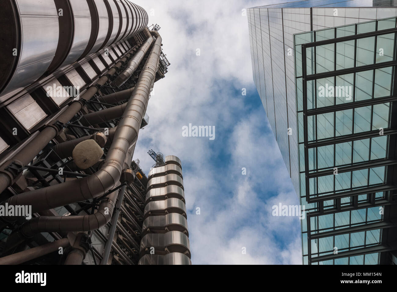 Ville de LONDON, LONDON-Septembre 7,2017 : Le bâtiment de la Lloyds à high-tech style architectural le 7 septembre 2017 à Londres. Banque D'Images