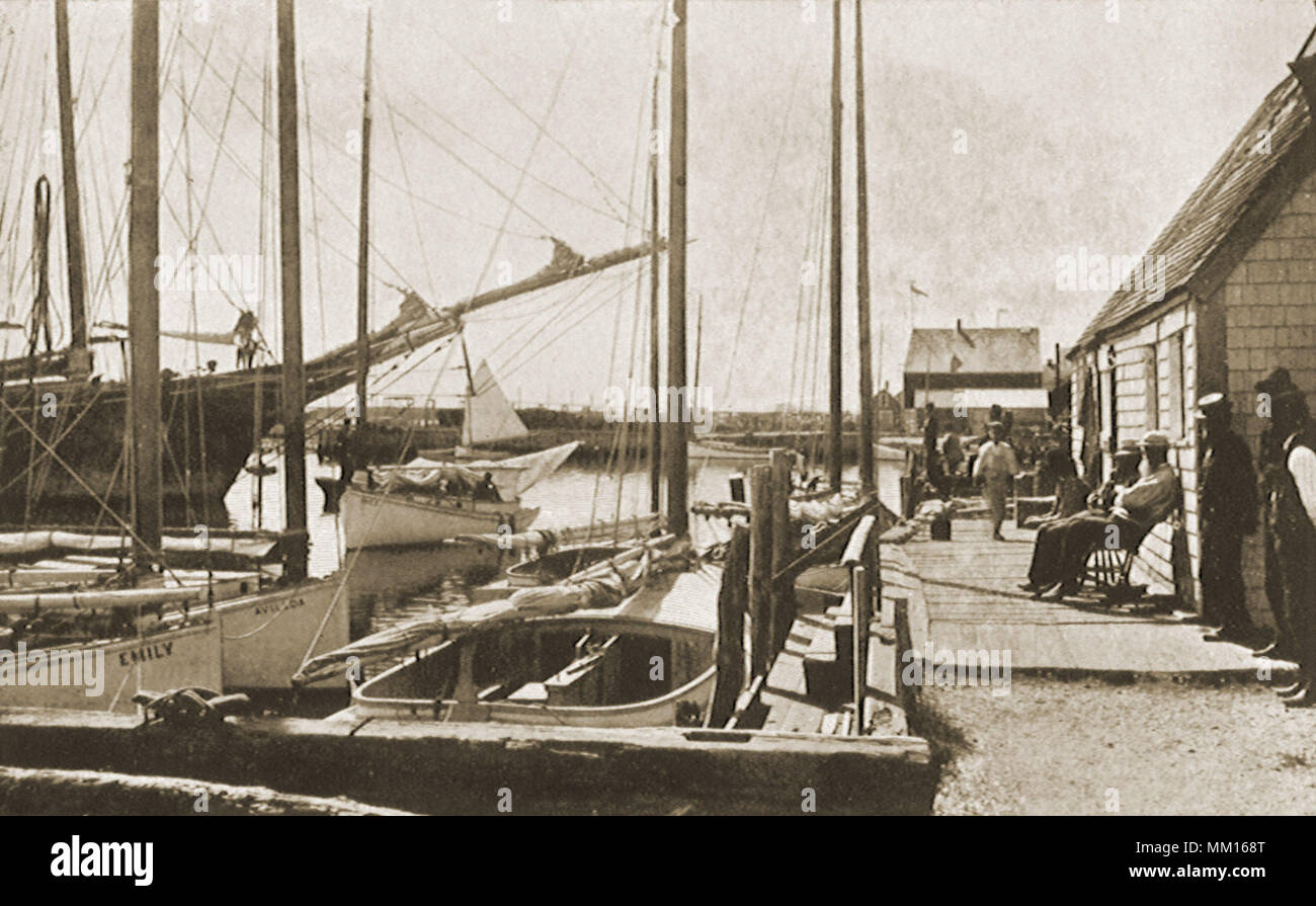 Entre les quais. Nantucket. 1905 Banque D'Images